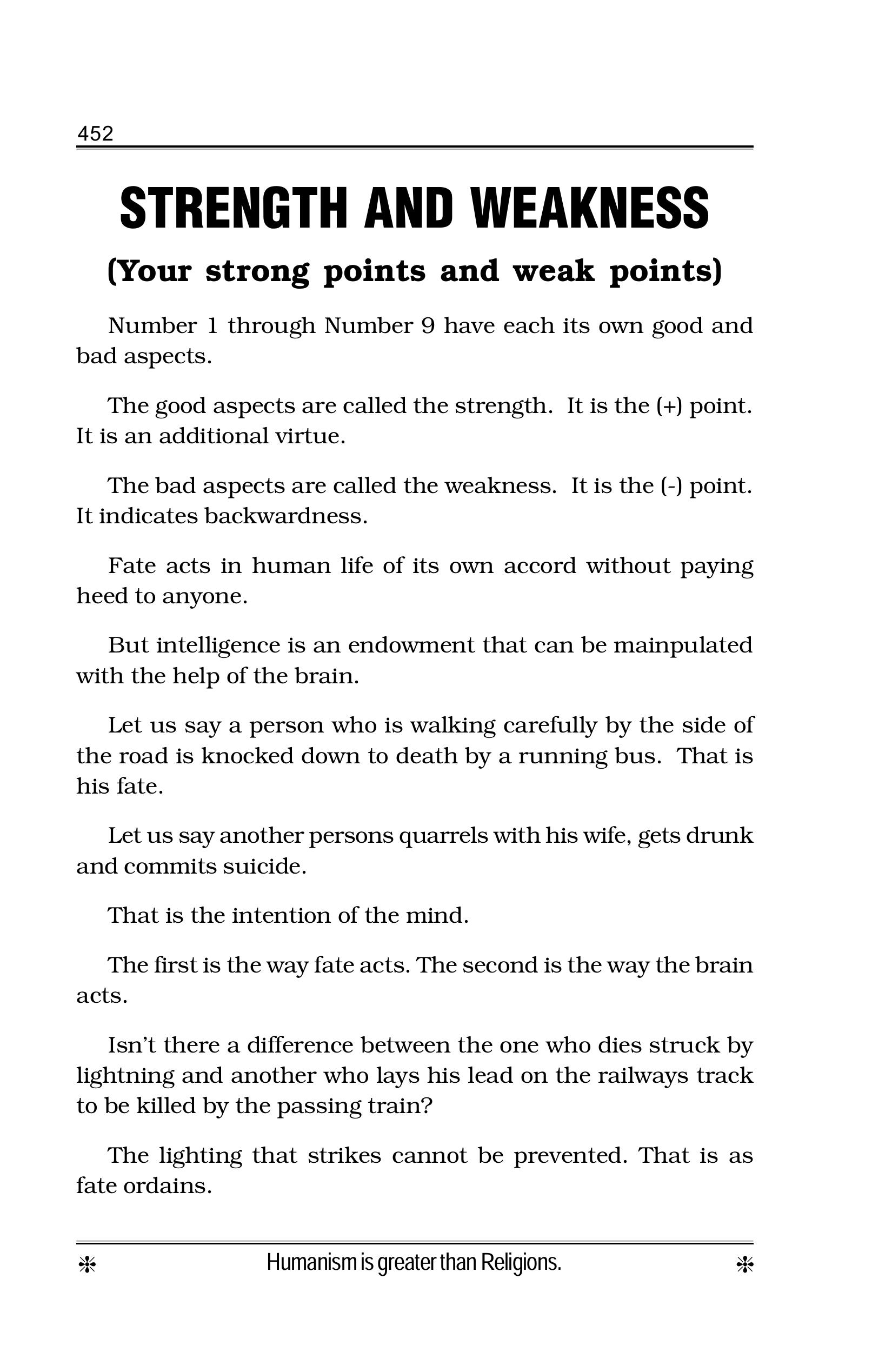 Strength & Weakness